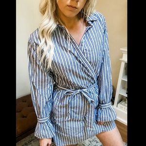 Express Dress Shirt Wrap Dress Size XS